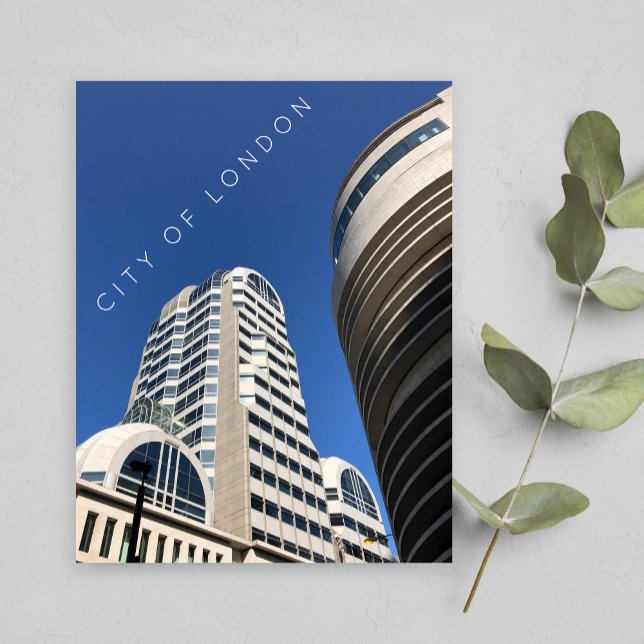 London | Skyscraper i blå himmel-fotot Vykort (Skapare uppladdad)