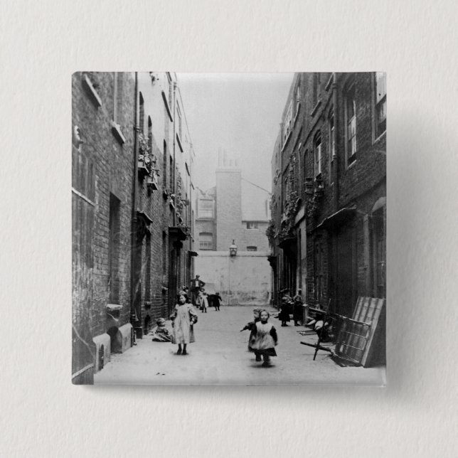 London Slums, 1899 Knapp (Framsida)