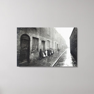 London Slums, c.1900 Canvastryck