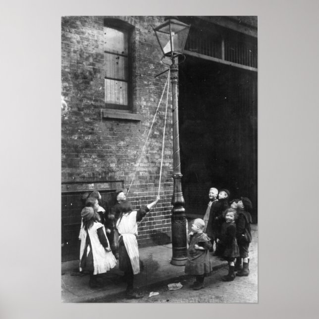 London Slums, c.1900 Poster (Framsidan)