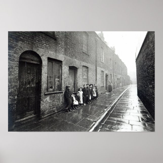 London Slums, c.1900 Poster (Framsidan)