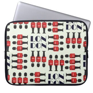 London, soldater, sömlösa mönster laptop fodral