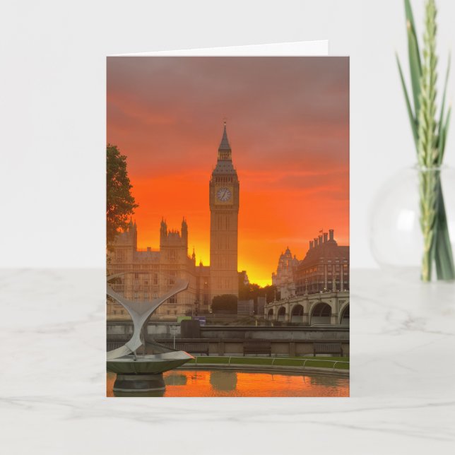 London Soluppgång och Solnedgång  Kort (Framsida)