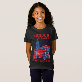 London som kallar skjortan, reser vintage England T Shirt