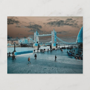 London South Bank selenium-tonbild Vykort