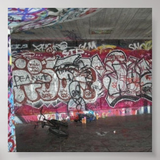 London South Banksy Stil Street Art Poster