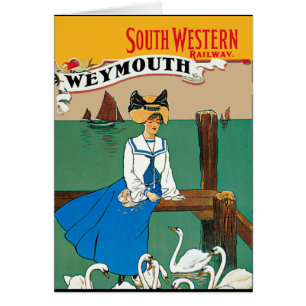 London South Western Railway Weymouth Hälsningskort