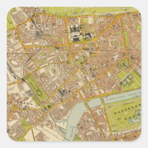 London Southwest Fyrkantigt Klistermärke