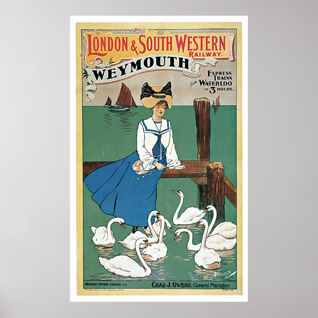 London & Southwest ~ Weymouth Poster (Framsidan)