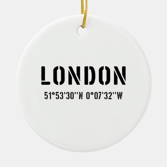 London Souvenir City Julgransprydnad Keramik (Framsidan)