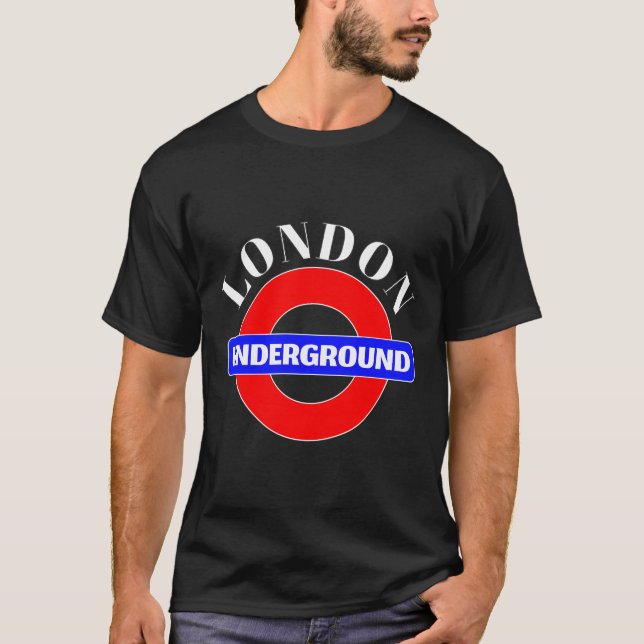 London Souvenir Shirt Coola Underground Tube Stati T (Framsida)