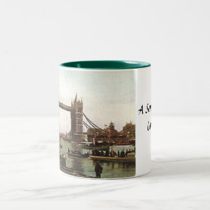 London souvenirmugg - torn överbryggar Två-Tonad mugg