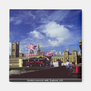 London souvenirstall, England, Storbritannien Magnet
