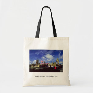 London souvenirstall, England, Storbritannien Tygkasse