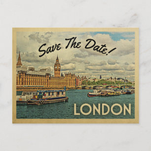 London Spara Datum Storbritannien England Meddelande Vykort