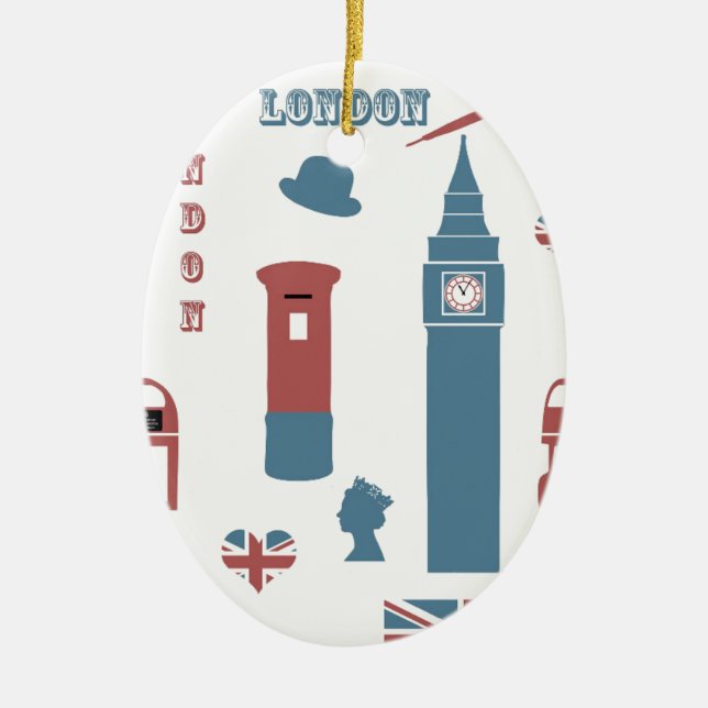 London Speciell Julgransprydnad Keramik (Framsidan)