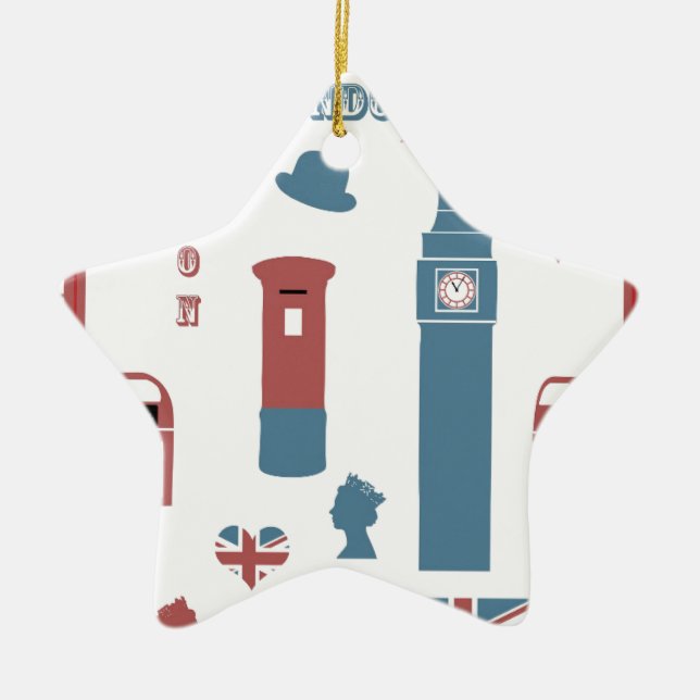 London Speciell Julgransprydnad Keramik (Framsidan)