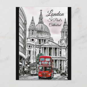 London, St Paul's Cathedral Postcard Keepsaké Vykort