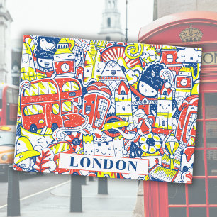 London Stad England Turist Resa Barn Vykort