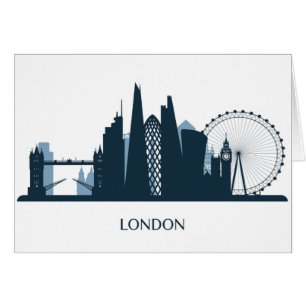 London stadshorisont hälsningskort