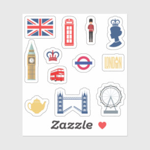 London Stickers Klistermärken
