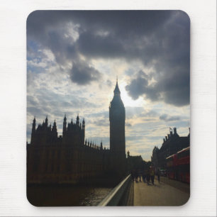 London Storbritannien Big Ben Sunset Clouds Himlar Musmatta