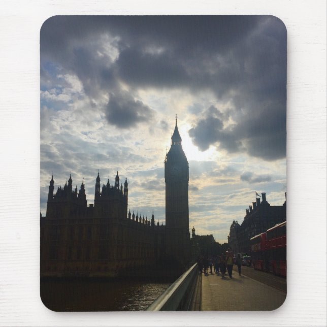 London Storbritannien Big Ben Sunset Clouds Himlar Musmatta (Framsidan)