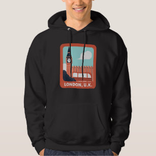 London Storbritannien England Big Ben Klassisk Vär Hoodie