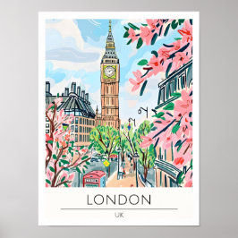 London Storbritannien Konst Illustration Resa Poster