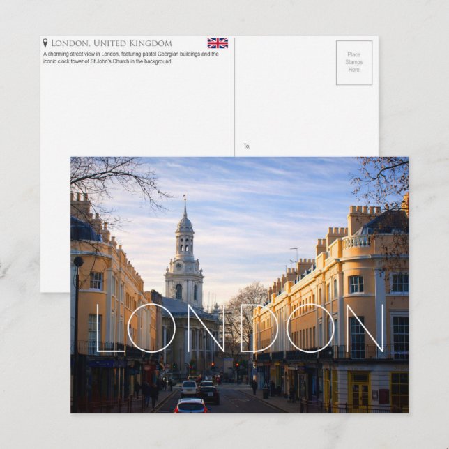 London, Storbritannien Resebrevkort Vykort (Fram/baksida)