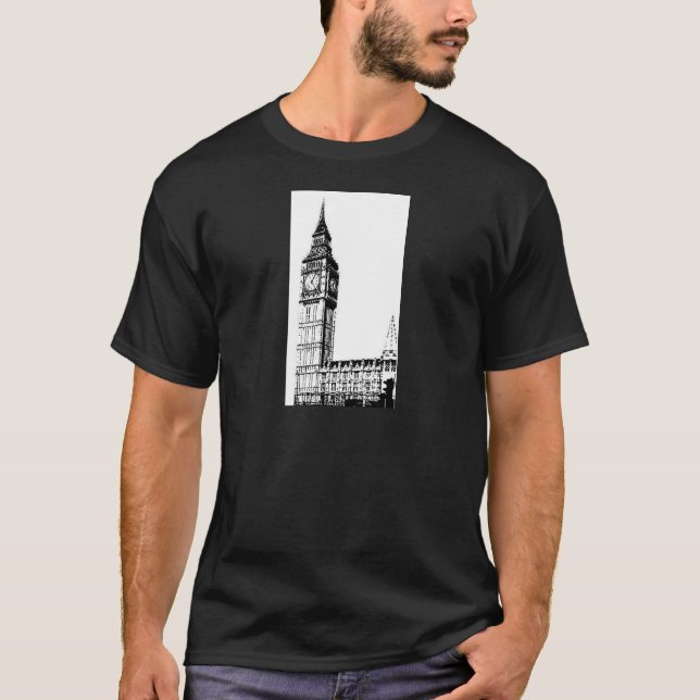 LONDON STORT BEN entonigt tryck T Shirt (Framsida)