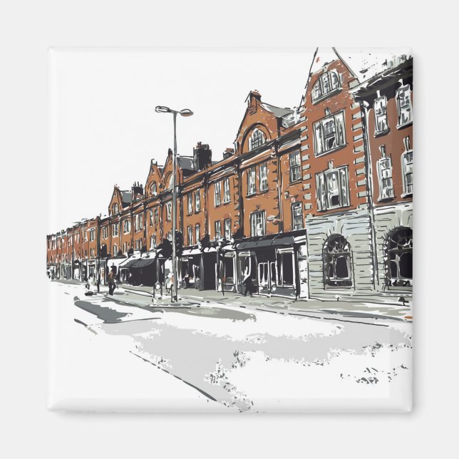 London Street Scene Magnet (Framsidan)