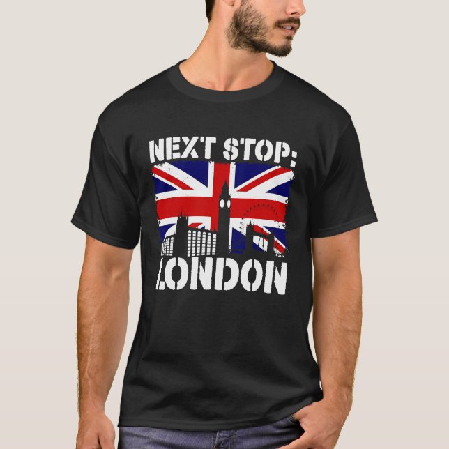 London Summer Vacation Trip Next Stop Vacay Vibes  T Shirt (Framsida)