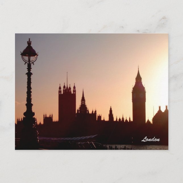 London sunset vykort (Framsida)