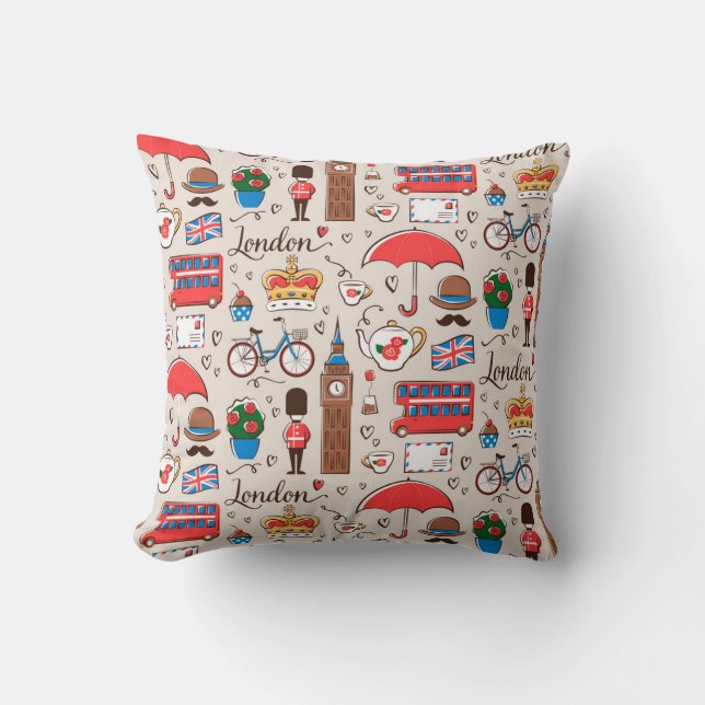 London symbolmönster kudde (Framsida)