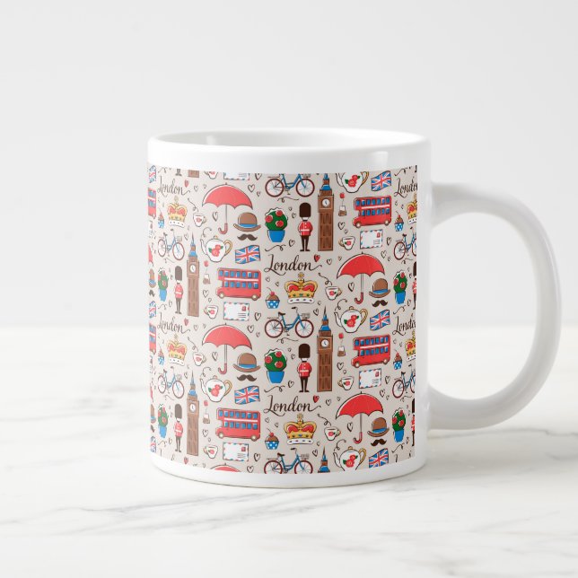 London Symbols Mönster Jumbo Mugg (Höger)