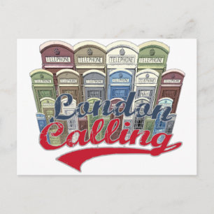 London t-shirt vykort