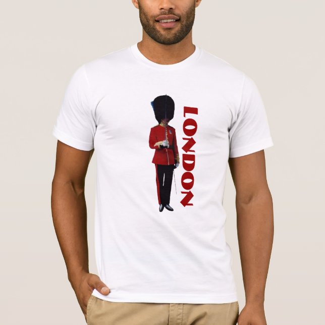 London t-skjorta med den brittiska soldaten t shirt (Framsida)