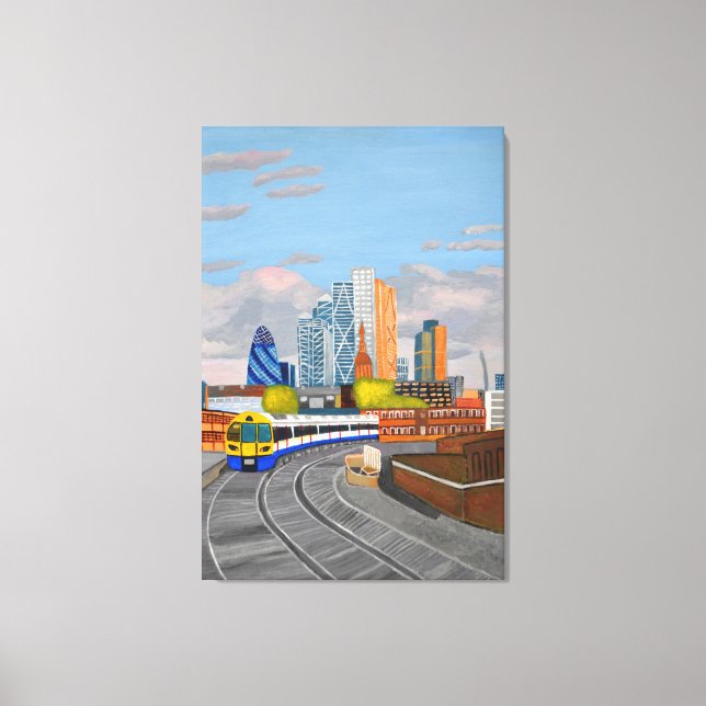 London tåg-Hoxton station canvas art (Framsida)