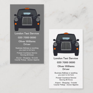 London Taxi Affärskort Dubbla Sided Visitkort
