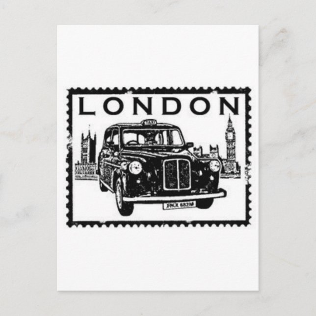 London taxi vykort (Framsida)