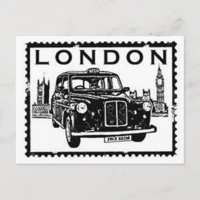 London Taxi Vykort (Framsida)