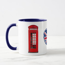 London Telefon Box Union Jack Hjärtat Brittisk Mug Mugg