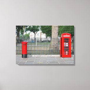 London telefonkiosk & brevlåda canvastryck