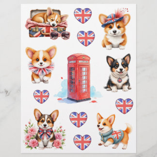 London Telefonkiosk och Corgi Scrapbookpapper