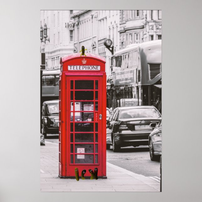 London Telefonkiosk Poster (Framsidan)