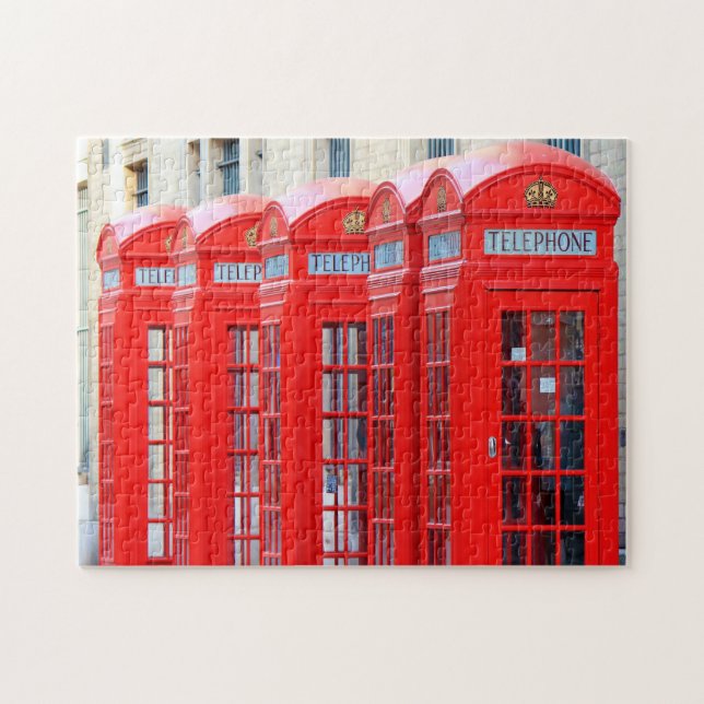 London Telefonkiosker. Pussel (Horisontell)