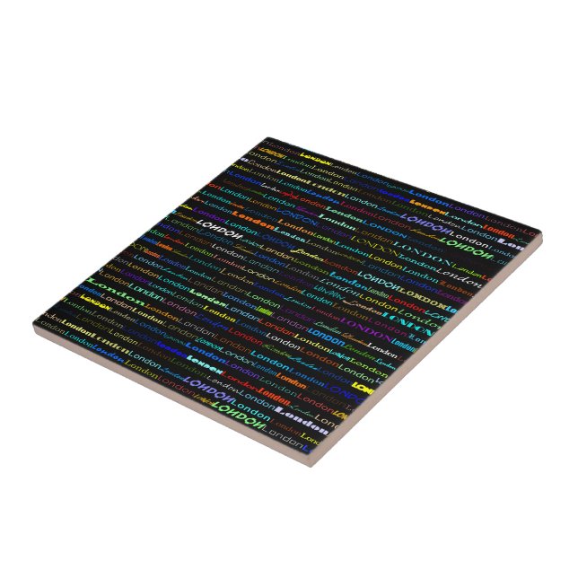 London Text Design I Tile Kakelplatta (Sidan)