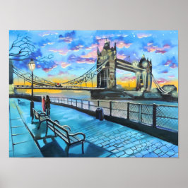 London Thames promenad Poster