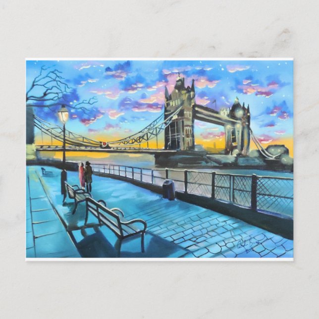 London Thames promenad Vykort (Framsida)